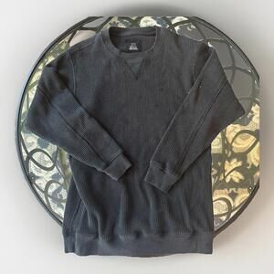 Aerie Women's Gray Waffle Knit Oversized Long Sleeve Shirt Size XS Vintage